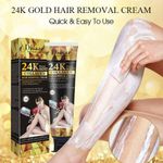 Disaar Crème dépilatoire indolore, blanchissante pour le corps, les jambes et les aisselles, en or 24K