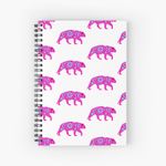 Cute Neon Pink Barbie Tiger Spiral Notebook - Bloc note