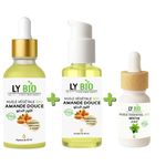 LY BIO PACK HUILE AMANDE DOUCE 50ML - PIPETTE + HUILE AMANDE DOUCE 50ml - POMPE + HUILE ESSENTIEL MENTHE 10ML