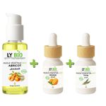 LY BIO PACK HUILE ABRICOT 50ML - POMPE + HUILE ESSENTIEL ORANGE 10ML + HUILE ESSENTIEL THYM 10ML