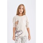 product_image_name-Defacto-طقم بيجاما بناتي قماش رقيق قصة عادية - قطعتين-6