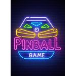 Pinball decor neon gaming  Poster Chambre Haute Qualité
