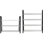 product_image_name-Generic-2 x رف أحذية متراكم 4 مستويات، تخزين أحذية عملي ومتينة-4