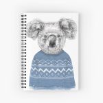 Winter koala Spiral Notebook Bloc note