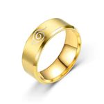 Bague signé naruto en acier inoxydable pour homme et femme, Bague Ninja Anime Konoha Akatsuki - Doré