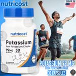 Nutricost Potassium 99 mg, 30 Capsules