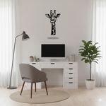 product_image_name-Generic-Tableau mural noir représente une tête de girafe rigolote en bois MDF 20*40CM-3