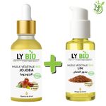LY BIO PACK HUILE JOJOBA 50ML - PIPETTE + HUILE LIN 50ML - POMPE