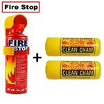 product_image_name-Clean Cham-Pack 2x Peau de Chamois +1x Extincteur 500ml  Fire Stop Feu incendie-1