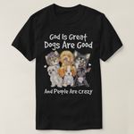 product_image_name-Generic-Dogs Are Good God Is Great Funny & People Are Craz T-Shirt unique design - t shirt tres bon qualite-2