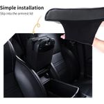 product_image_name-Generic-coussin d'accoudoir de voiture, protège-console centrale, coussin imperméable en similicuir, décoration universelle pour voiture avec petit sac de rangement, noir .-3