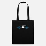 product_image_name-Generic-Pilote d'hélicoptère militaire Heartbeat Flying Gift- , حقيبة تسوق قماشية 35 × 40 سم - حقيبة اليد-1