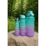 product_image_name-Generic-3 قطع زجاجة ماء رياضية 2 لتر مع قشة 2 لتر + 700 مل + 300 مل زجاجة ماء-1