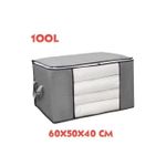 product_image_name-Generic-Grande boîte de rangement pliable pour vêtements,couvertures,couettes...,avec poignées renforcées,2 fermetures à glissière et fenêtre transparente,Sac Organisateur, Muli-usages,portable pour salle de bain,cuisine,chambre à coucher..., Grande capacité 100L-2