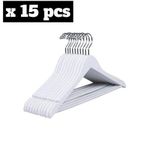 15x Cintres en plastique en forme de bois 