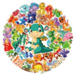 product_image_name-Generic-Cartoon Dinosaur Sticker Aesthetic Children's Korean Stationery School Supplies Decoration set\30 pcs-6
