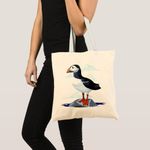 product_image_name-Generic-Tote bag puffin cute Atlantic sea bird Unique, haute qualité-1