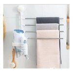 product_image_name-Generic-Porte-Serviettes Mural Pliable Salle de Bain, Support Serviettes Pivotant avec Étagère et Crochets, Sèche-Serviettes Rotatif Gain de Place-8