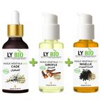 LY BIO PACK HUILE CADE 50ML - PIPETTE + HUILE GIROFLE 50ML - POMPE + HUILE NIGELLE 50ML - POMPE