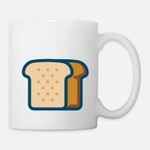 bread brot toast bakery backen baecker Mug, Haut Qualité , كأس ,كوب مخصص ,هدية عيد ميلاد