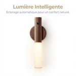 product_image_name-Generic-Applique Murale en Bois avec Capteur de Mouvement – Lampe LED Intérieure Sans Fil, Magnétique, Rechargeable USB, Éclairage Blanc Chaud 3000K-1