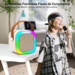 product_image_name-Generic-Haut-parleur avec microphone sans fil Bluetooth, Machine de karaoké, Lumière Dynamique LED Portable-5