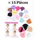 product_image_name-Generic-Éponges À Poudre , Houppettes Triangulaire ,lot de 15 Éponges Doux et respectueux de la peau de visage.Couleurs Aléatoires.-1