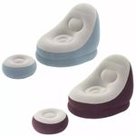 product_image_name-Generic-كرسي طويل قابل للنفخ مع مسند قدم - أريكة قابلة للطي لغرفة المعيشة، الحديقة، التخييم، والخارج - راحة قصوى-2