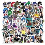 50pcs Gorillaz Virtual Band Anime Music Stickers