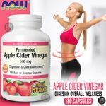 Natural Factors Apple Cider Vinegar 180 Capsules With Mother (500mg) Sticker