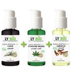 LY BIO PACK HUILE CADE 50ML - POMPE + HUILE HYDRATANTE & NUTRITIVE 50ML - POMPE + HUILE GIROFLE 50ML - POMPE