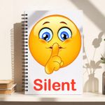 Carnet à Spirale Thème Silencieux - Journal Intime Quiet avec Logo Icône de Chut, Couleurs Pastel Douces, Design Compact & Agenda, Carnet Mignon, Carnet pour l'écriture, Carnet de croquis