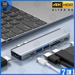 product_image_name-Generic-Adaptateur USB C vers HDTV, TF/SD, USB3.0/C, PD pour MacBook Pro/Air 7 en 2 Type-C - PrimeCables+Sticker cadeau-1
