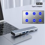 product_image_name-Generic-Adaptateur USB C vers HDTV, TF/SD, USB3.0/C, PD pour MacBook Pro/Air 7 en 2 Type-C - PrimeCables+Sticker cadeau-6
