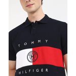 product_image_name-Tommy-Polo à rayures drapeau coupe classique Noir-2