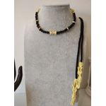 Collier choker avec Mejdoul et Pendentif Beldi en Plaqué Or