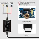 product_image_name-No Brand-Kit de fil de chargeur de voiture Mini USB type-c, pour caméra de tableau de bord, miroir de réaview, surveillance du stationnement 24H, E-ACE-2