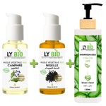 LY BIO PACK HUILE CAMPHREE 50ML - POMPE + HUILE NIGELLE 50ML - POMPE + SHAMPOOING ALOE VERA 200ML