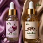 Bio Duo Huile de Oignon 50 ml et Huile de Ricin 50 ml éclat intense