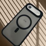 Case غطاء خلفي لآيفون 17 Air بمرونة ممتص الصدمات لزر شفاف