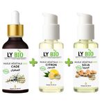 LY BIO PACK HUILE CADE 50ML - PIPETTE + HUILE CITRON 50ML - POMPE + HUILE SOJA 50ML - POMPE