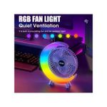 product_image_name-Generic-Ventilateur de circulation d'air, rechargeable Rotation à 360°, ultra silencieux, veilleuse colorée, de bureau compact et portable à 3 vitesses réglables pour petits espaces, bureaux et maison.bureau.-7