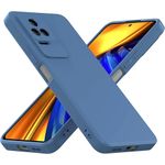 product_image_name-Case-Pochette étui Pour Xiaomi Poco F4 simple et élégant pour travailler Bleu-1