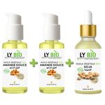 LY BIO PACK 2 X HUILE AMANDE DOUCE 50ml - POMPE + HUILE SOJA 50ML - PIPETTE