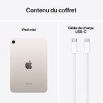 product_image_name-Apple-iPad mini 7 (A17 PRO) 8.3-inch - 128 GB - Wi-Fi - Starlight - Remis à Neuf-3