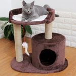 Maison et griffoir pour chat Marron