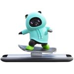 product_image_name-Generic-Décoration de voiture Skate Bear,Ornement De Tableau De Bord,Décoration d'intérieur de voiture,-3