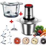 product_image_name-Generic- hachoir électrique 3L – 5 lames en inox, 2 bols interchangeables en acier et verre-2