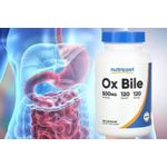 product_image_name-Nutricost-Ox Bile, Bile de bœuf, 500 mg Soutien digestif vesicule biliaire 120 Caps-4