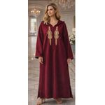 product_image_name-Generic-Djellaba hivernale femme en flanelle bordeaux – Ramadan, Aïd, Mode Marocaine”-1